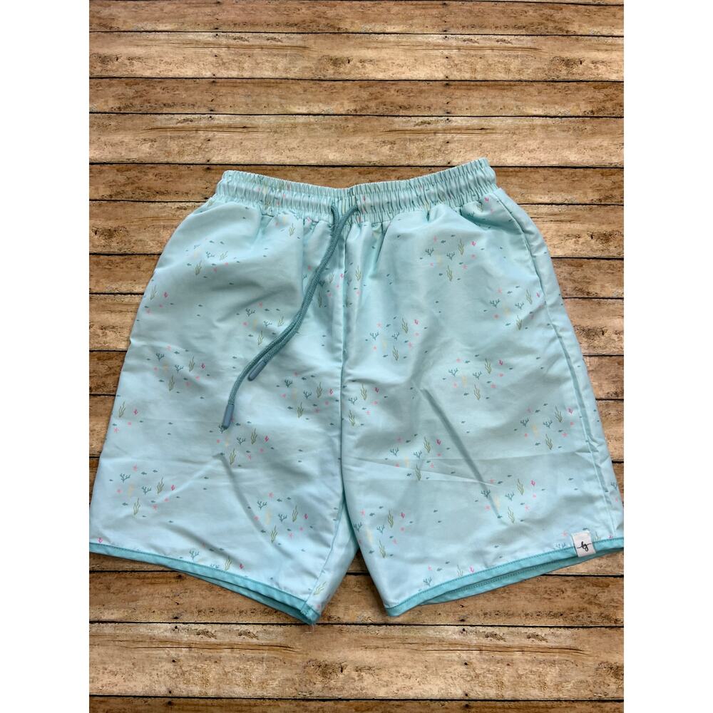 Love and Grow Aqua Fish Swim Trunks Boys Size 10y